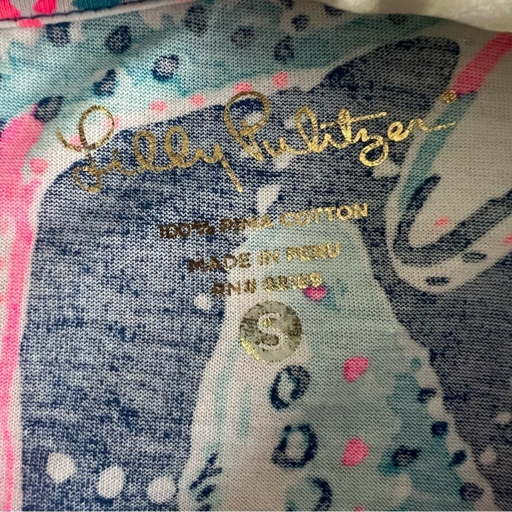 Lilly Pulitzer Beacon Dress with 3/4 Sleeves Starfish Neon Small - Picture 3 of 5